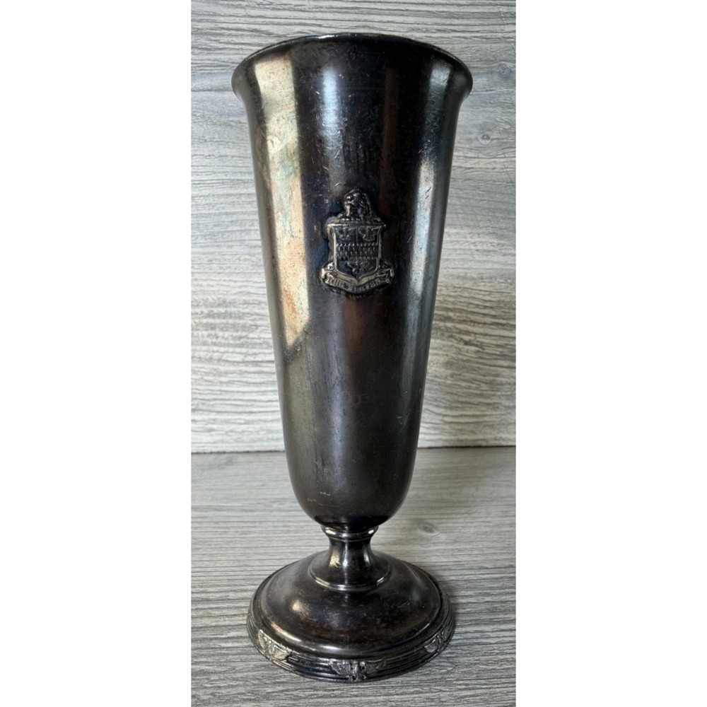 The Stevens Hotel Chicago Goblet / Vase Wallace 0376-14 Silver Soldered 5.5" Vtg